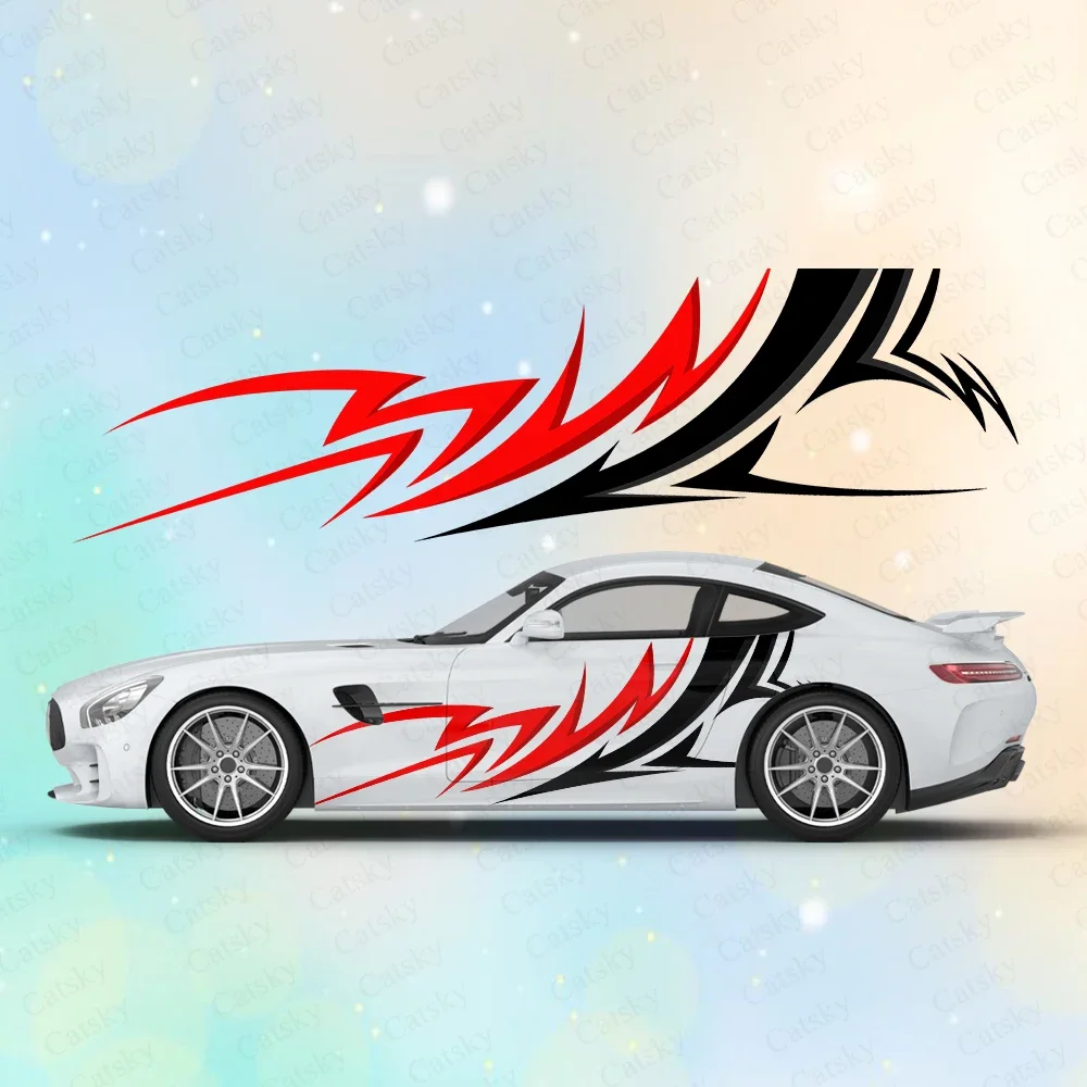 Abstract Lightning Curve Large Car Stickers and Decals Car Body Stickers Car-Side Decals Waterproof Car Vinyl Stickers