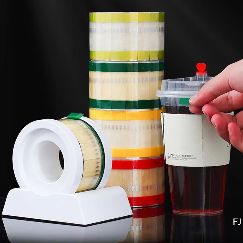 [YU]Self-Adhesive Tearable Sticker Multicolor DIY Sticky Labels Transparent 460pcs Sealing Tabs Package