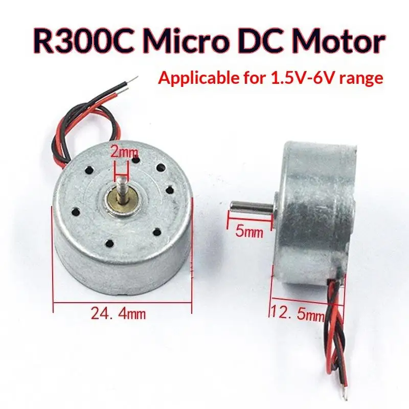 1/3/5Pcs R300C Micro Motor High Speed Mini DC1.5-6V Electric Motor With Wire For Small Fan DIY Toy Electronic Project