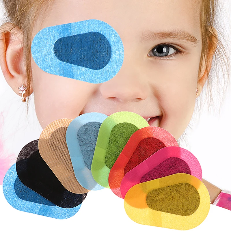 10Pcs Adhesive Kids Eye Patches Amblyopia Strabismus Correction Shading Eye Pad Sterile Eyesight Protection