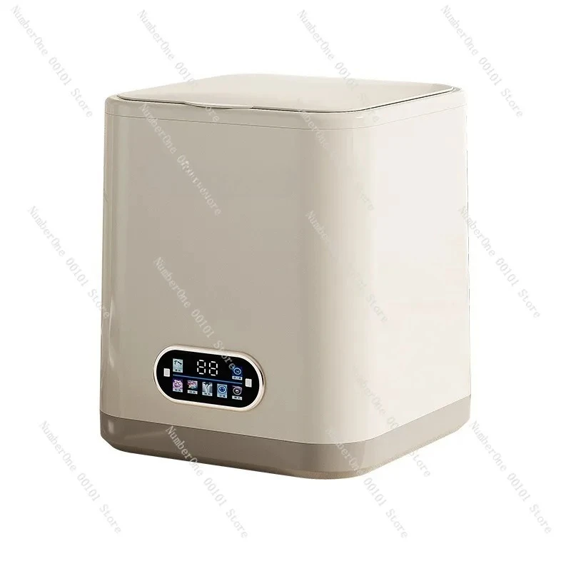 10L Automatic Mini Underwear Washer Dryer Combo, High Temperature Sterilization for Underwear Socks, Integrated Machine