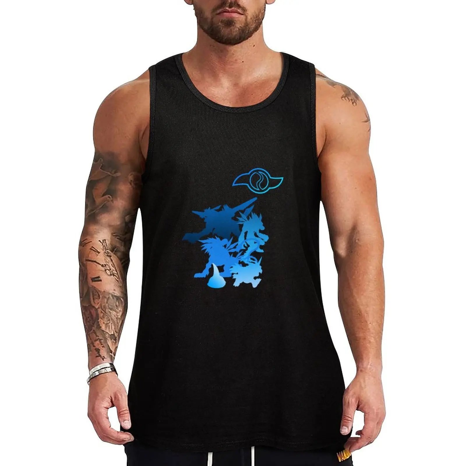 

Crest of friendship Tank Top Geometric Print Tank Top Modern Graphic Sleeveless