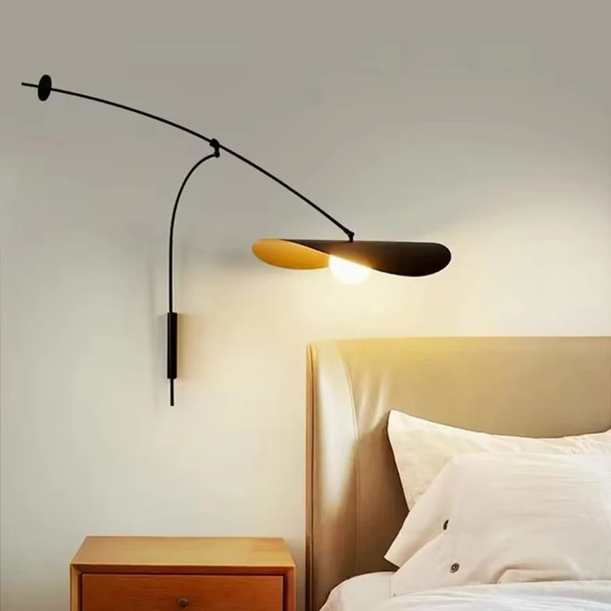 Modern Bedside LED Lamp Wall Lamp Living Room Bedroom Study Lighting Sofa Long Arm Adjustable Wall Lamp Reading Lamp Floor Light