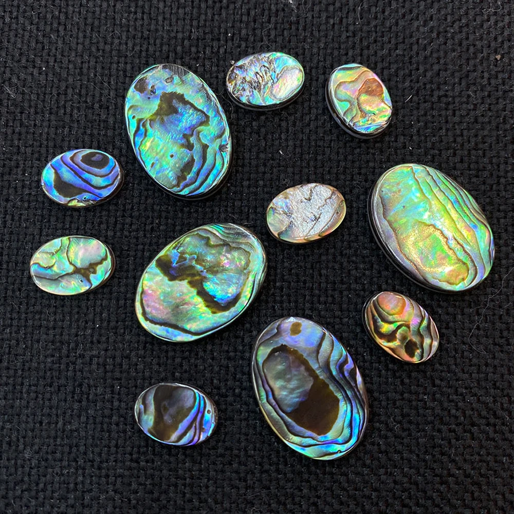 10x14mm Oval Shape Natural Abalone Shell Loose Bead Multicolor   for Jewelry Making Necklace Bracelet Earring Accessory