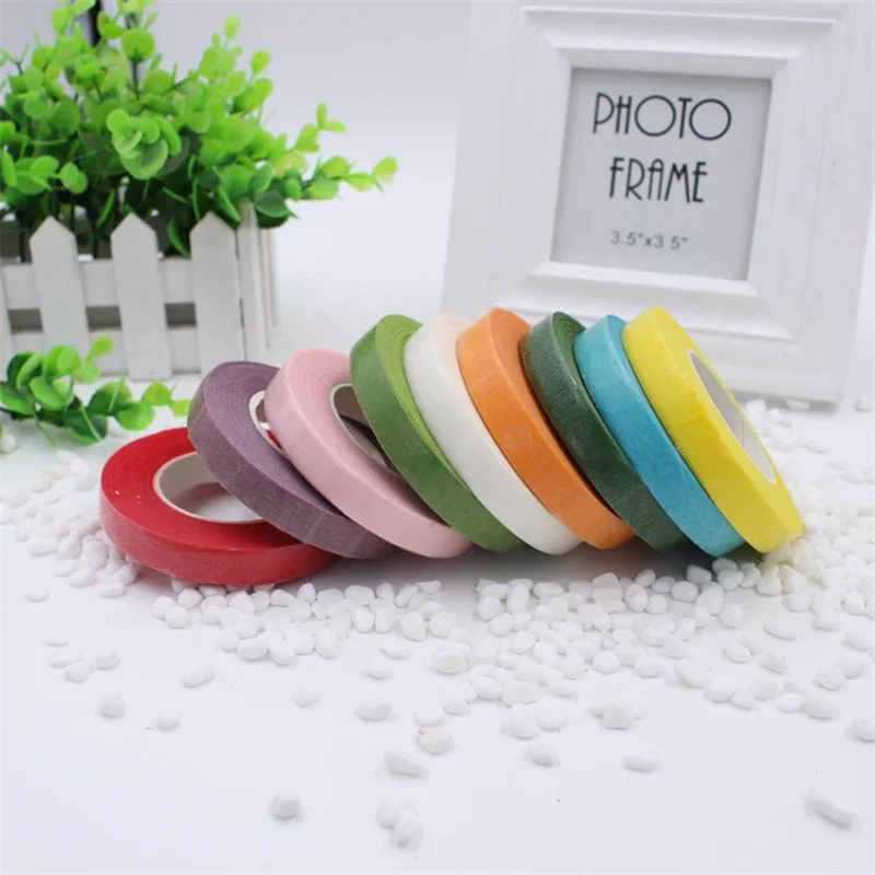 30 Yard Florist Accessories Florist Floral Stem Tape Artificial Flower Metallic Tape Wire Stamen Warp Wreath Masking Tape Green