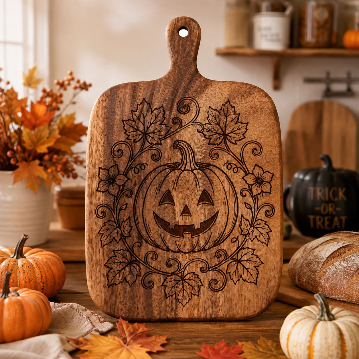 2개/1개 할로윈 나무 조각 커팅보드, 예술적인 조각 - Camp Cutting Board 리뷰 및 가격