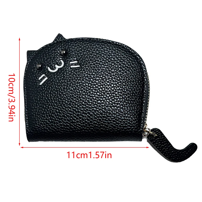 2024 New Women Cute Cat Wallet Small Zipper Girl Wallet Brand Designed Pu Leather Women Coin Purse Female Card Holder Wallet