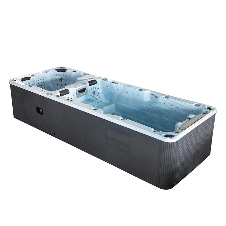 Custom SR850 Compact Family Swim Spa Hot Tub Combo Rectangle Hydrotherapy Training Pool Whirlpool Massage Outdoor Application Dr