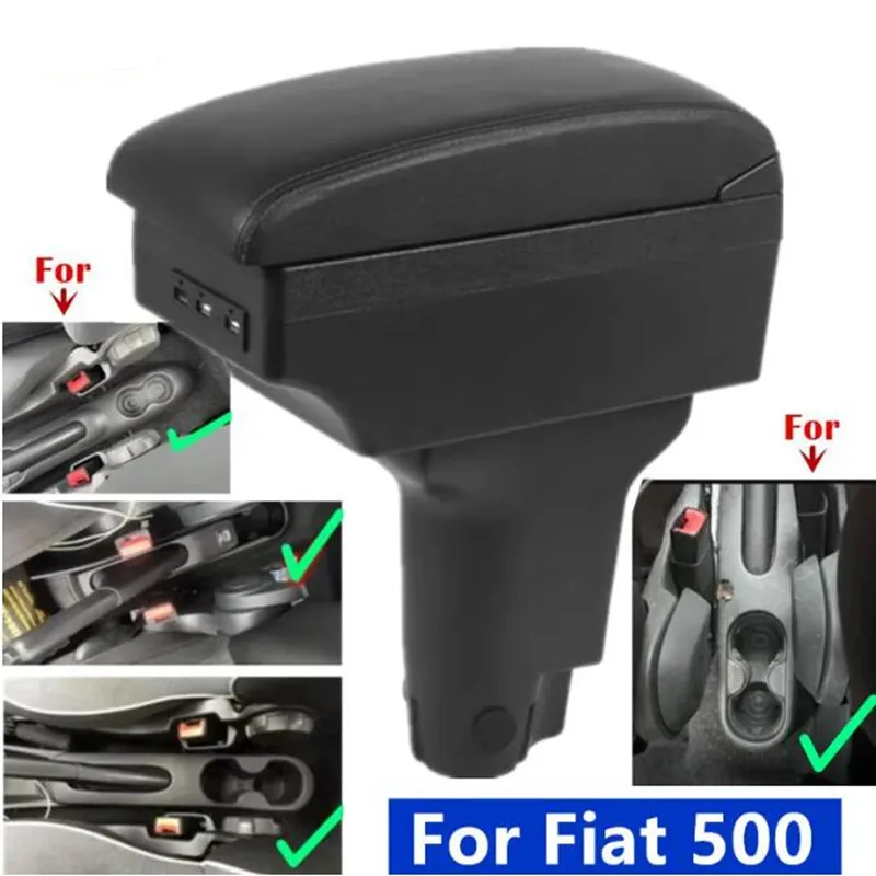 

For Fiat 500 Car Armrest box For Fiat CRONOS Armrest box Center Storage box Interior Dedicated Retrofit Car Accessories