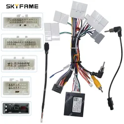 SKYFAME Car 16pin Wiring Harness Adapter Canbus Box Decoder Android Radio Power Cable For Nissan X-trail Qashqai Rogue Teana