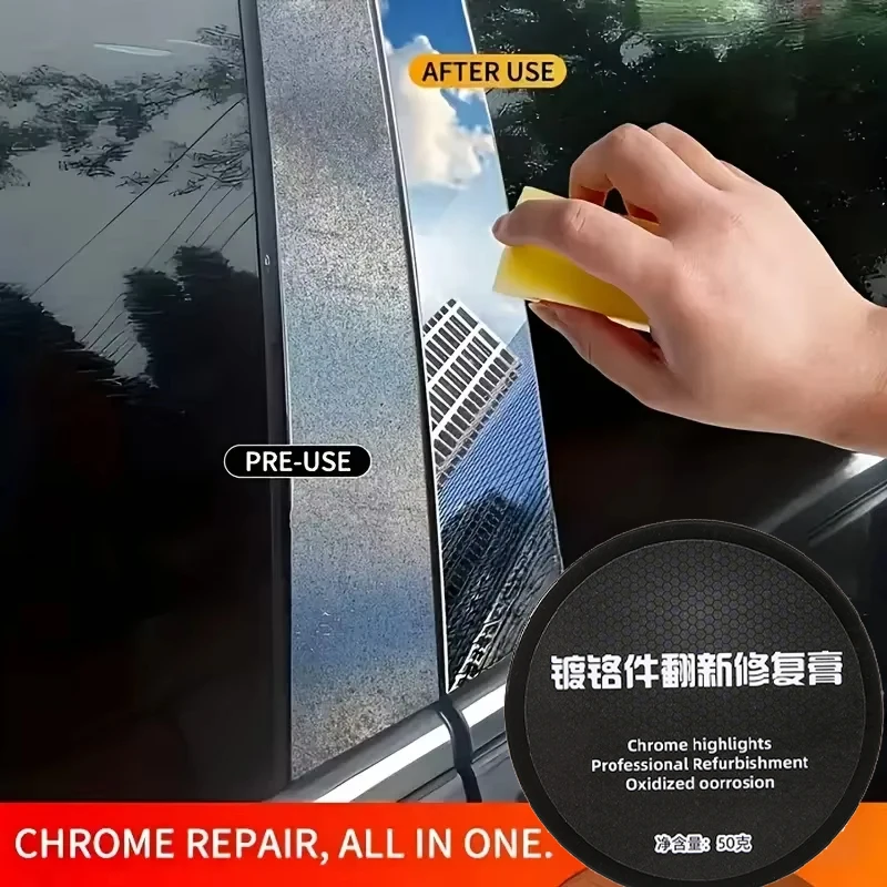 Car Chrome Parts Rust Remover Paste Trim Renew Restore Gloss Anti-Oxidation | Buy More Save More