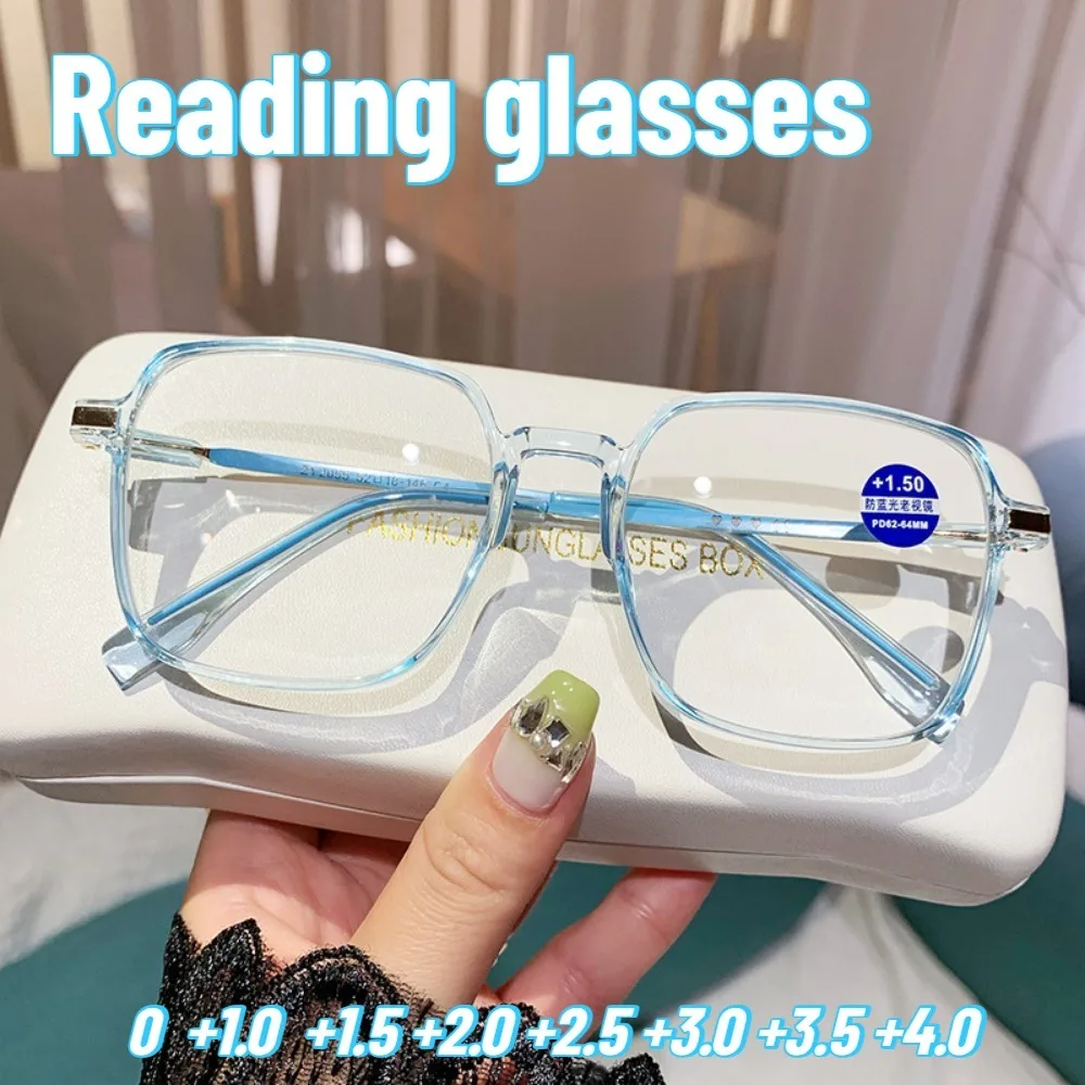 Anti Blue Light Farsighted Eyeglasses Reading Eyewear for Women Men  0-+400