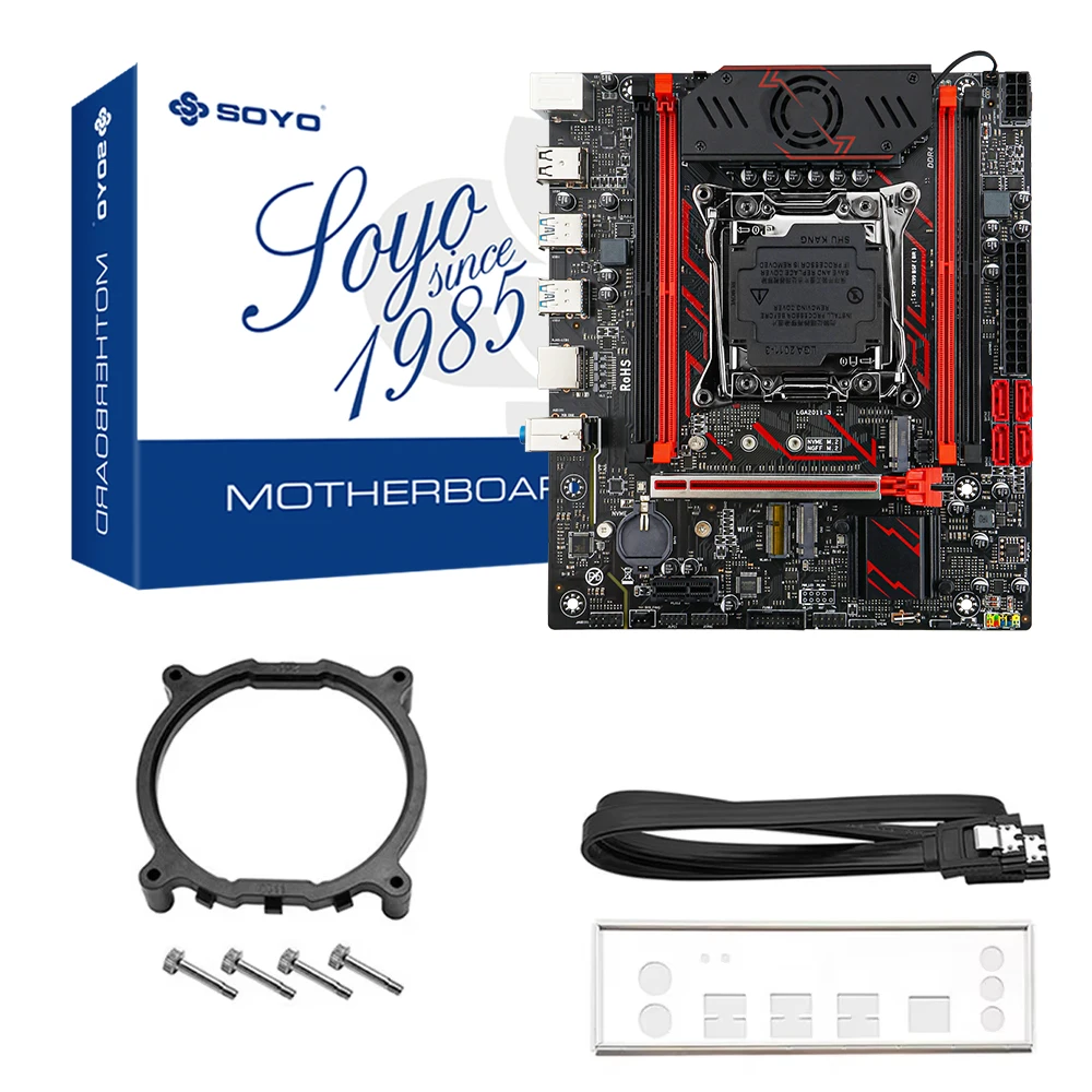 Set scheda madre da gioco SOYO X99 Chipset C612 Pin TPM2.0 con CPU E5 2680 V4 e DDR4 16G (2*8G) 2133 MHz RAM PCIE3.0 per PC desktop