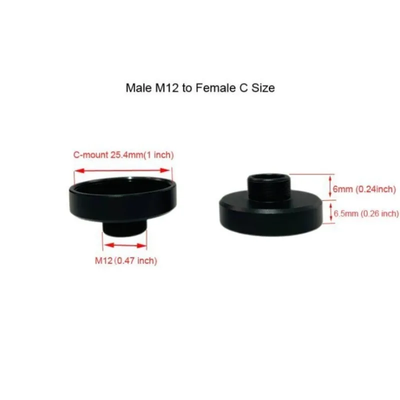 Picture 7: 1PCS M12x0.5 CCD Microscope Camera Lens C-mount RMS Lens Adapter Rings M12 to C mount Lens Adapter Tools
