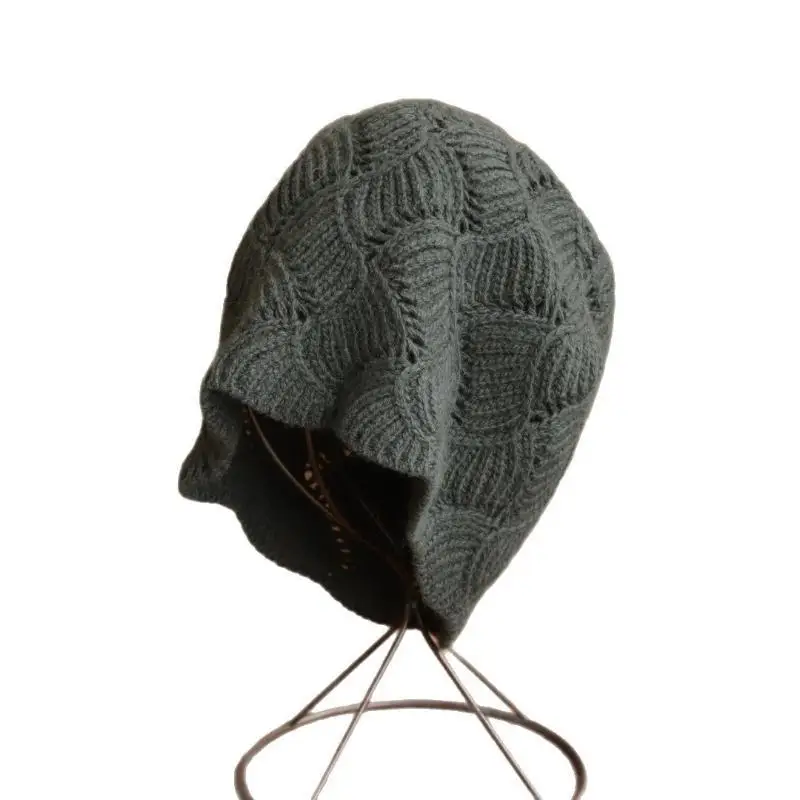 2026 Neue Y2K Herbst-Winter-Wollmütze für Damen, Modische Vintage-Strickmütze, Vielseitige Kappe, Frühlingsmütze, Faltbare Mütze – Detail 5