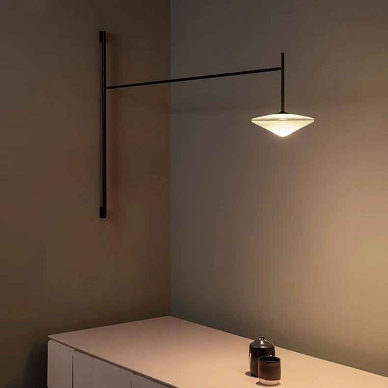 Minimalist Wall Light White Glass With Plug