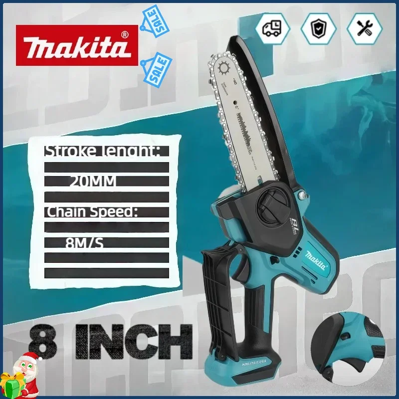 

Makita Chain Saw 8Inch Electric Saw Handheld Portable Wood Logging Chainsaw Garden Pruning Wood Power Tool