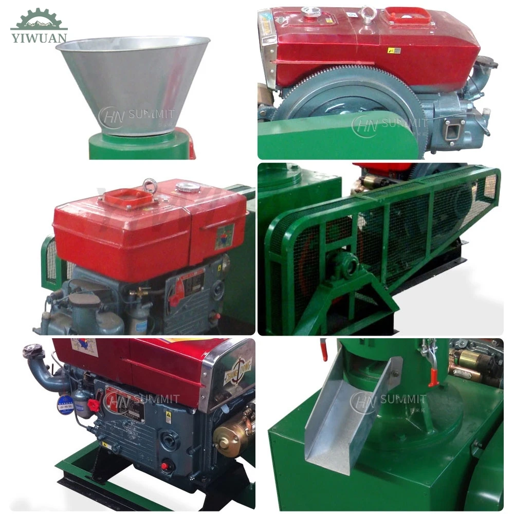 22HP Diesel Engine Wood Pellet Machine 200-250Kg/H Biomass Sawdust/Straw Pellet Mill Making Machine Small Household