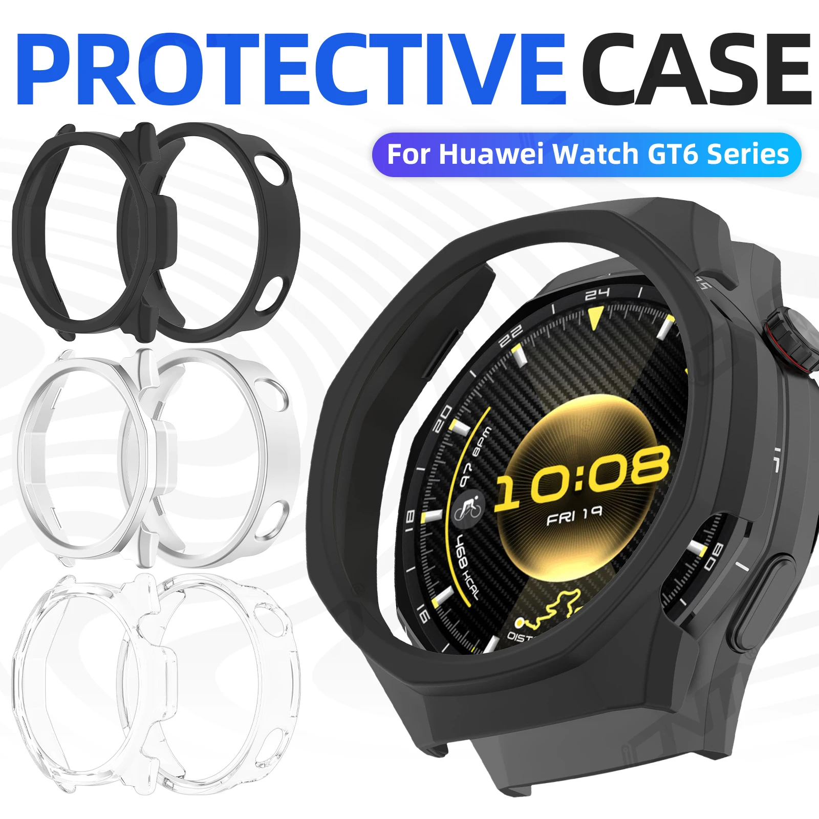 

Protective Case (PC) For Huawei Watch GT6 41mm/46mm/GT6 Pro 46mm - Anti-Scratch Shockproof Shield, Reliable Protection