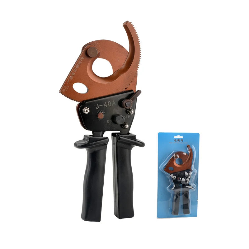 J-40A Short Handle Single-handed Copper and Aluminum Armored Ratchet Type Manual Cable Cutting Machine Shears