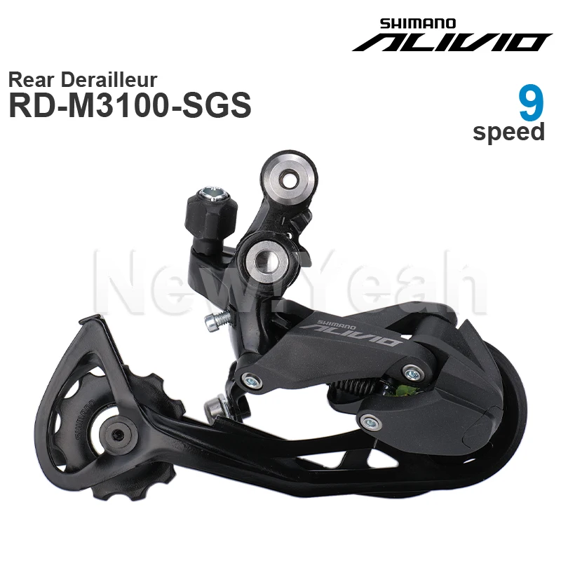 SHIMANO ALIVIO M3100 9 Speed Rear Derailleur RD-M3100-SGS Capacity 45T Low Sprocket 32T-36T MTB Original Parts