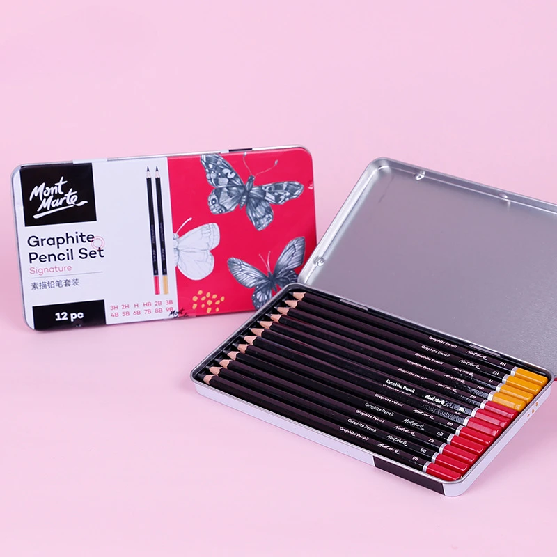 

Drawing Pencils for Artists Sketching Pencils Set with Metal Case for Drafting, Sketching, Shading, Drawing Charcoal Pencil