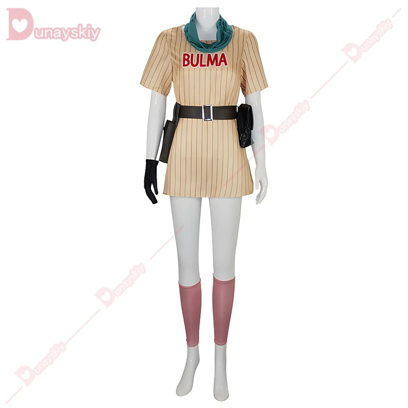 Bulma-Disfraz de Cosplay, peluca, vestido amarillo, juego de rol de Anime, vestido rosa, traje de fiesta de Carnaval y Halloween para mujer