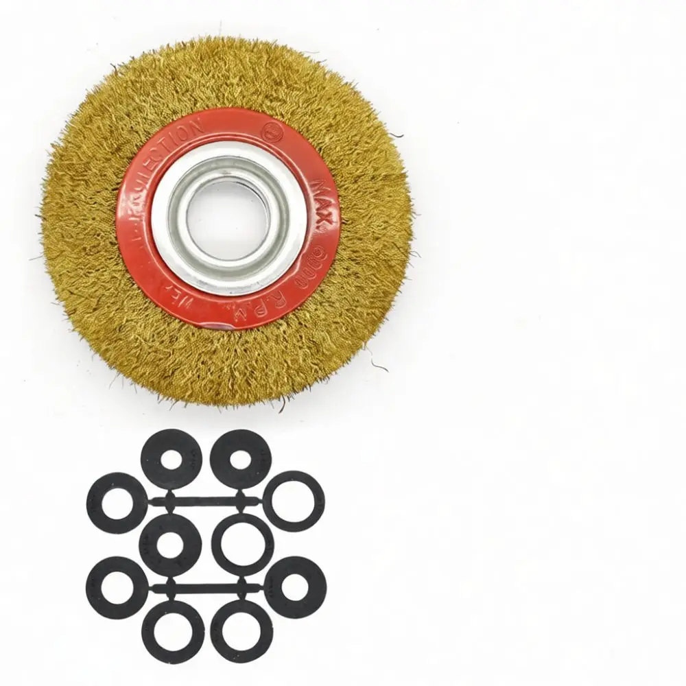 Replacement Copper Coated Wire Wheel Brush For Metal Grinding Cleaning Removing Rust Deburring Rotary Power Tool Supply