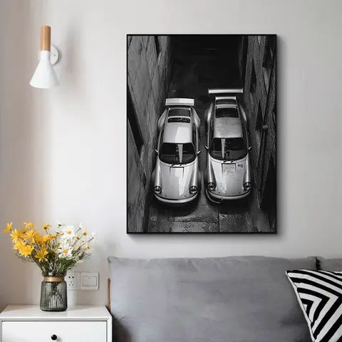 Klassisk Porsche 911 Alpine Drive Poster Retro Alpinresa Tecknade Tryck Canvastavlor Väggkonst Tavla Heminredning Vardagsrum 8 best sales bilväggkonst - №8
