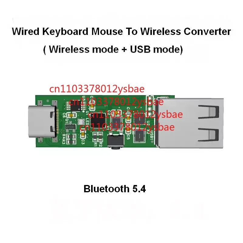 Przewodowa klawiatura USB i mysz do bezprzewodowego konwertera Bluetooth 5.4