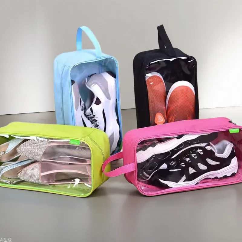 Transparent Travel Shoe Storage Bag, Waterproof Dustproof Shoe Cover Portable Organizer Bag, Mold Proof Shoe Pouch