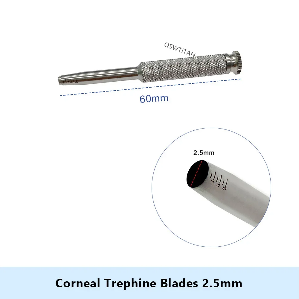 Stainless Steel Ophthalmic Corneal Trephine Blades Piercing Tool Refractive Eye Microsurgical Instruments