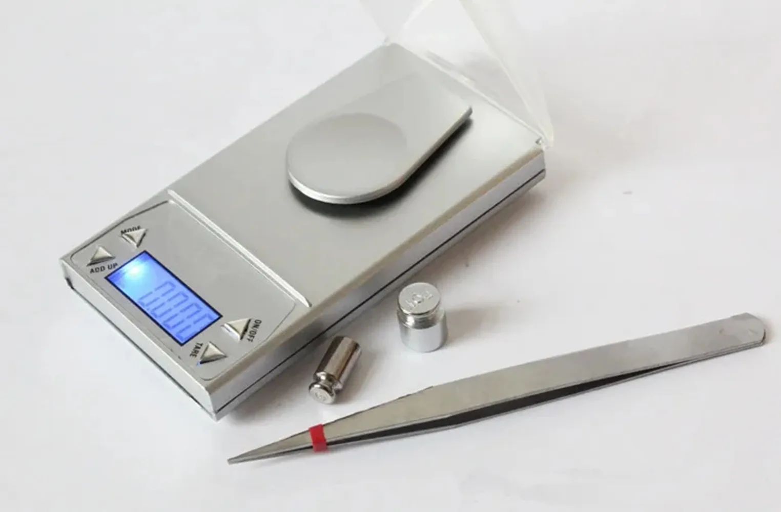 High Precision LCD Digital Jewelry Scale, Lab Gold Herb Balance, Blue Backlight, Weight Gram, Worldwide Store, 50Pcs, 0.001g