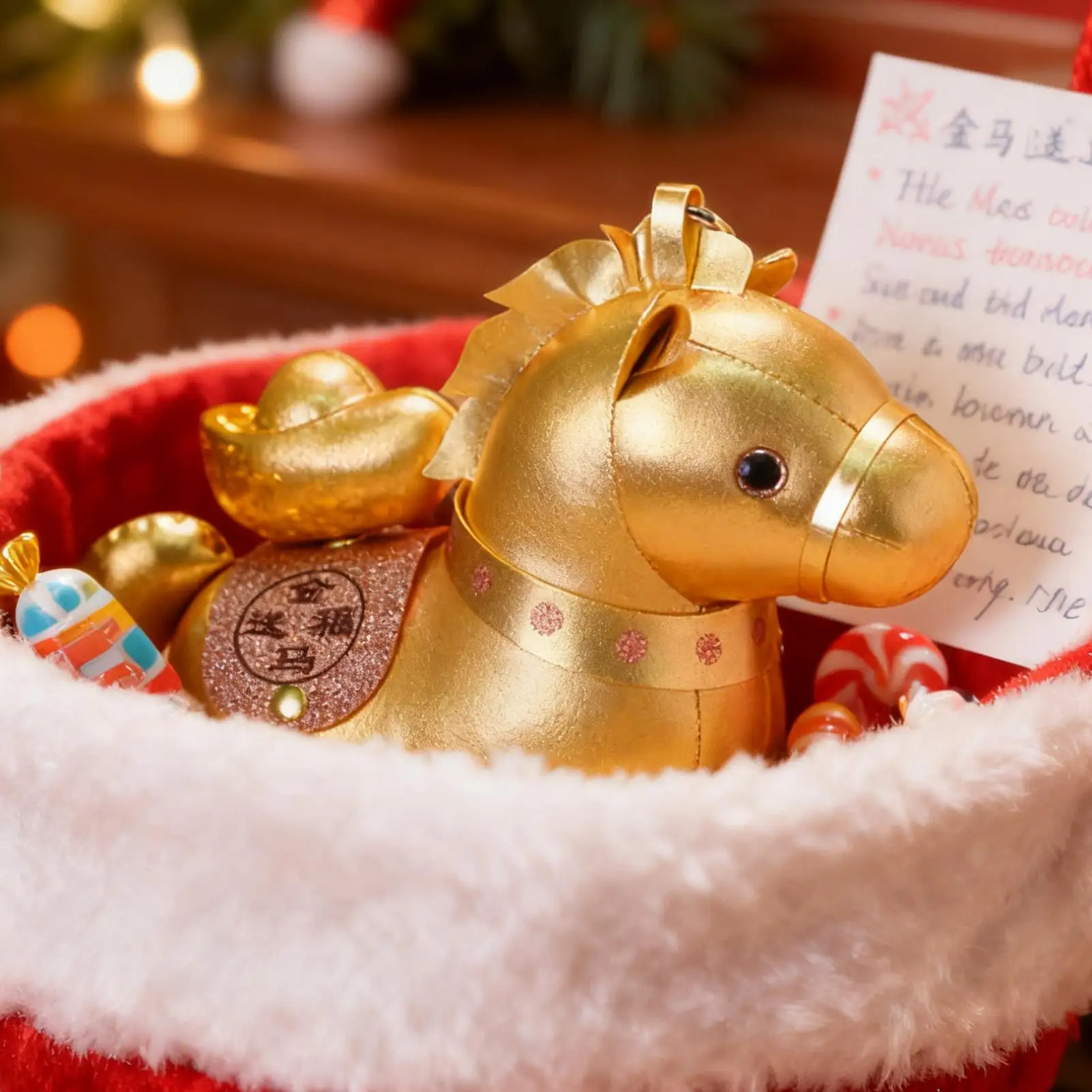 Año Nuevo Chino caballo de peluche bolso de felpa adorno caballo mascota bolsa colgante para dormitorio sala de estar estudio coche niños adolescentes adultos