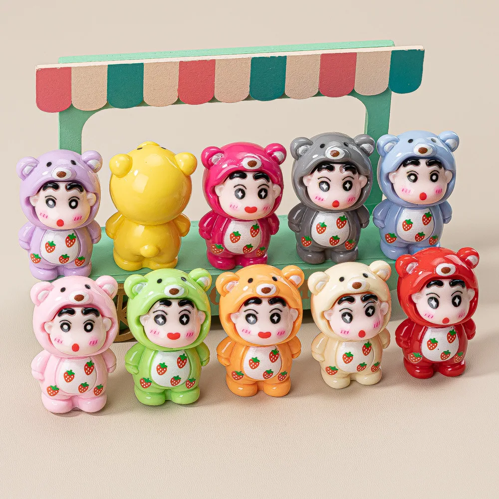 New model Crayon Shin-chan Ornaments Figurine Resin Decorations Toy Car Dashboard Cute Gift Bag Fresh Sweet Style Cartoon
