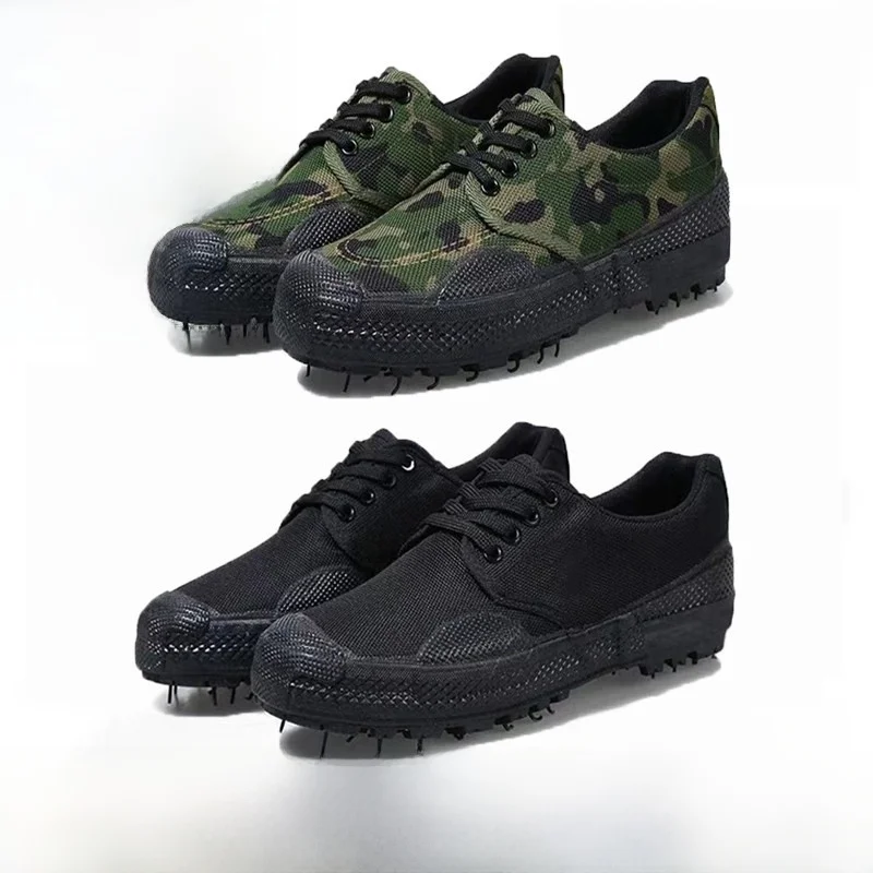 Liberty Shoes Unisex Canvas Camouflage Military Training Shoes Wear-Resistant for Farmers Construction Site Anti-Stab