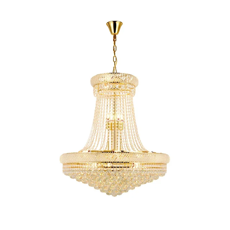 

2025 Luxury Round K9 Crystal Gold 2025 Ceiling Chandelier Lighting Hanging Lamps Lustre Suspension Luminaire Lampen For Living R