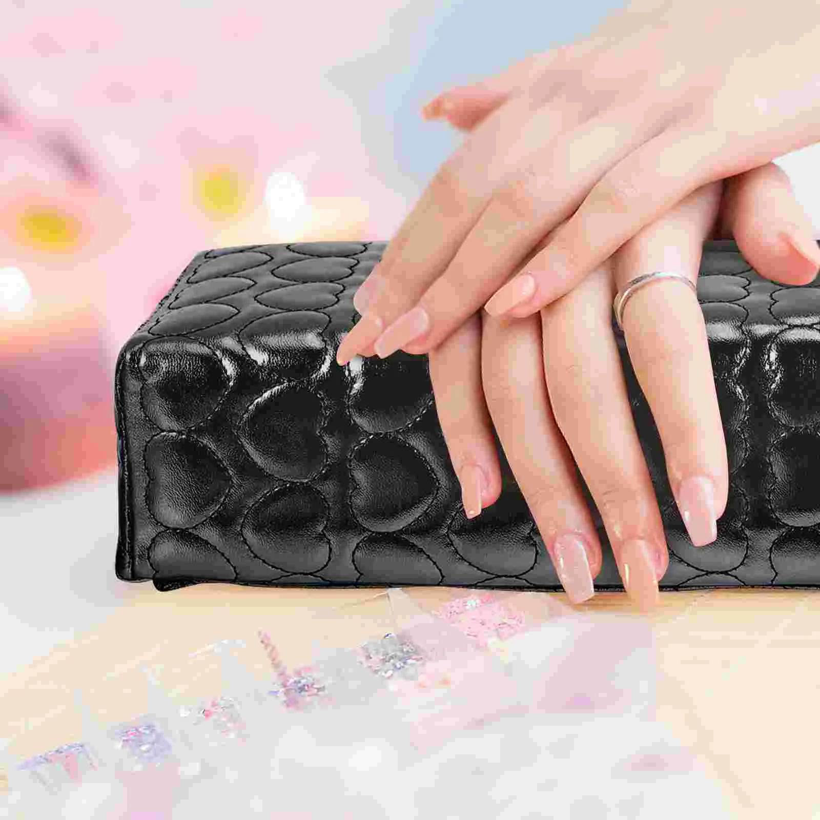 Car Nail Hand Pillow Miss Accesories Arm Rest for Nails Gold Pu Manicure Cushion