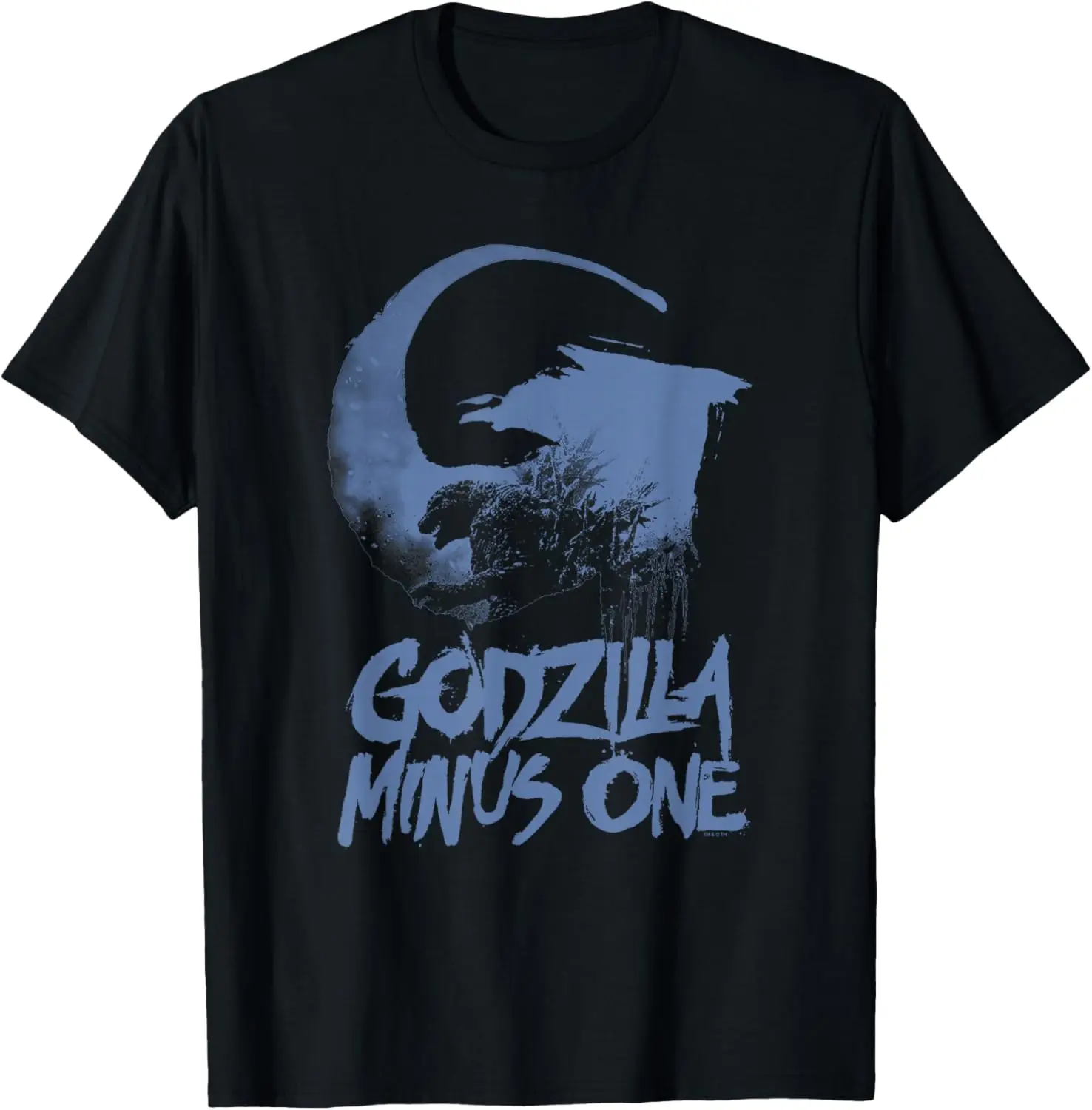 Godzilla Minus One Blue Tone Monster Movie Poster T-Shirt S-6XL