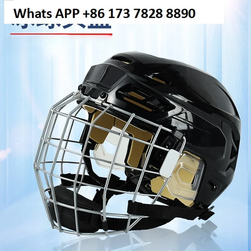 

Ice Hockey Helmet Rugby Roller Skating Equipment Drop Cap Professional Ice Adult Kids Hockey Goalkeeper Cap