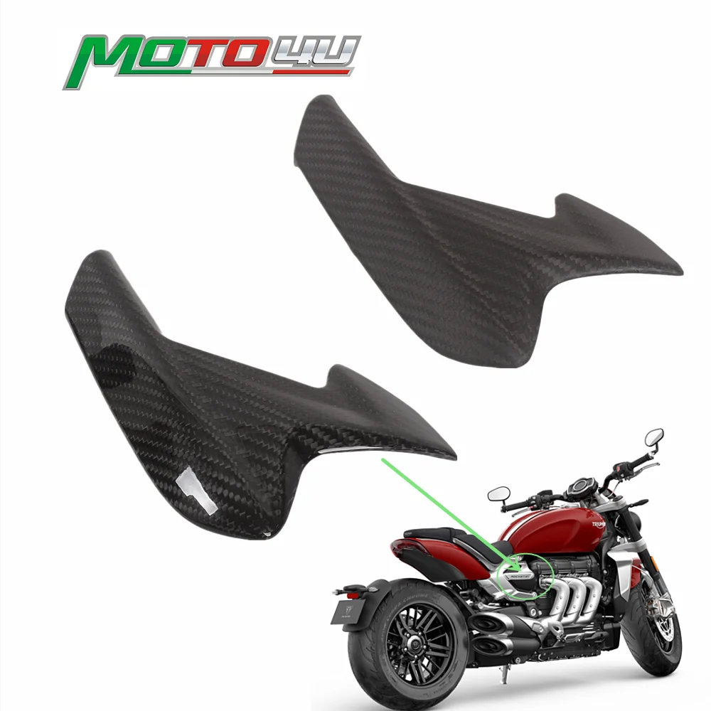 For Triumph Rocket III Rocket3 2020 2021 2022 Full Carbon Fiber Rear Side Panels Decorative cover Under the Cushion