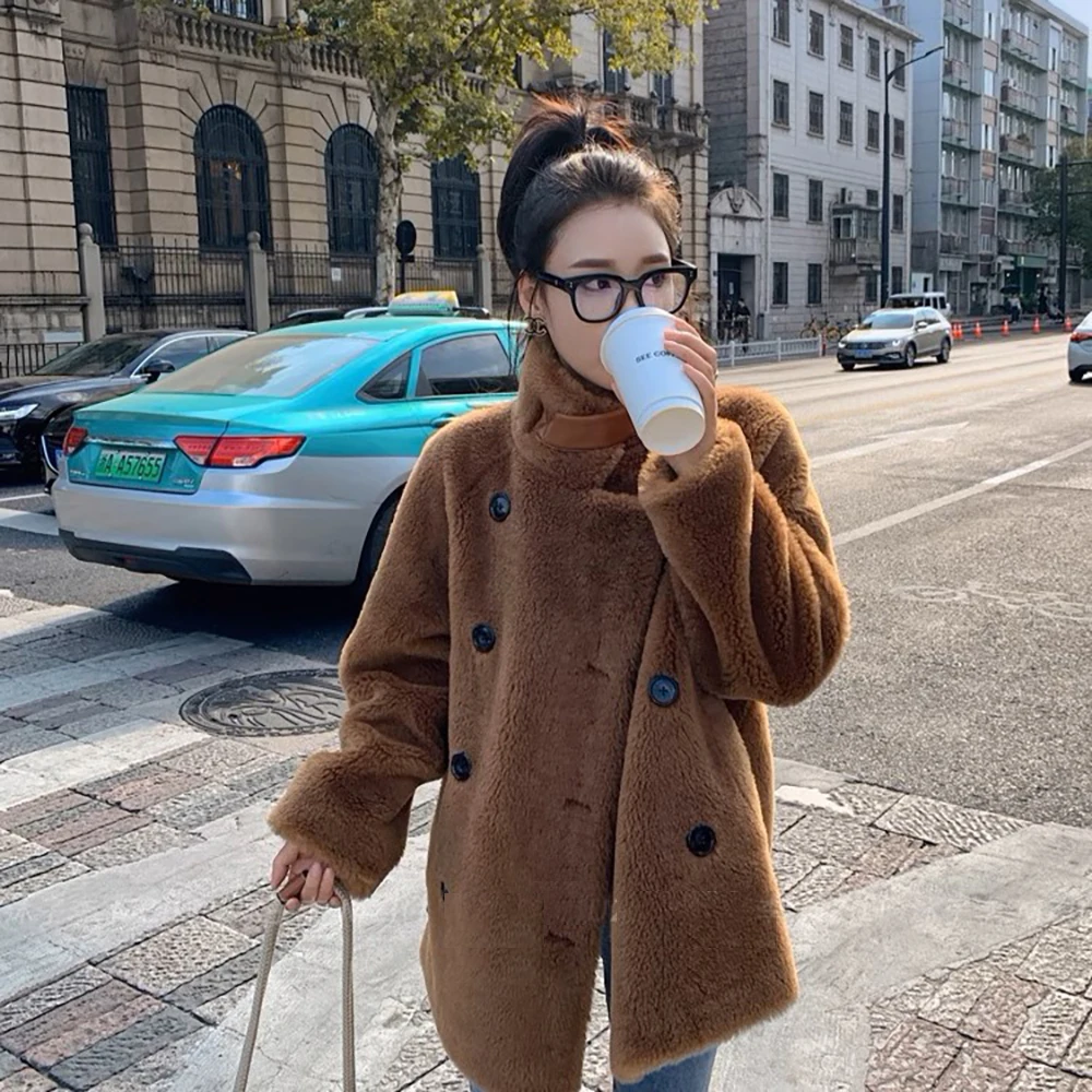 

All Wool Winter New Style Sheep Shearing Coat Women's Lamb Wool Fur Integrated Fur Jacket High-quality Fur Coat