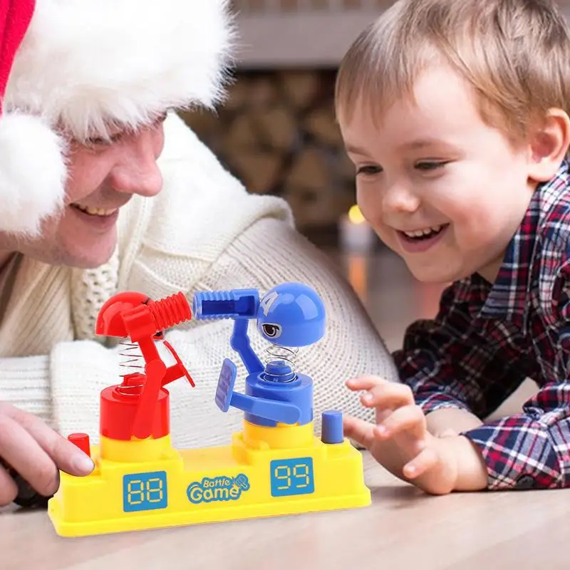 Gioco di boxe da tavolo Mini Robot giocattoli da combattimento Robot da battaglia vecchi giochi giochi da tavolo per bambini portatili punzonatura