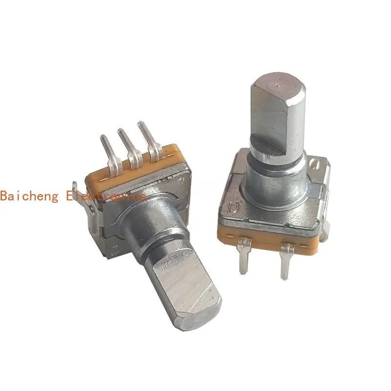 10PCS EC11 encoder rotation smooth no step encoder switch 14mm half axis audio potentiometer
