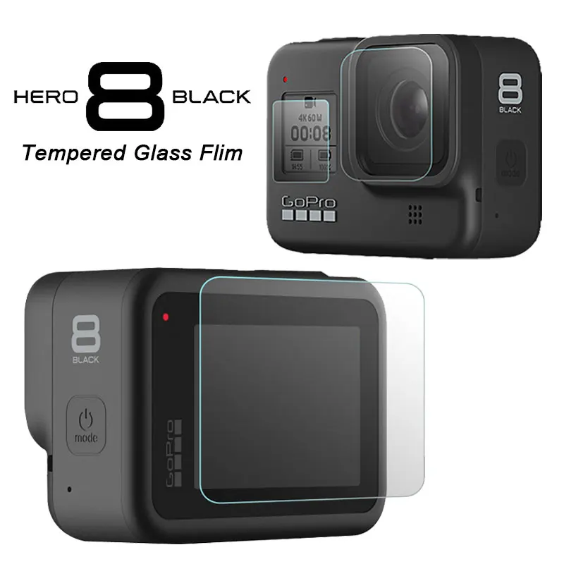 Tempered Glass Screen Protector Cover For GoPro Hero 8 Black Action Camera Lens Protection Glass Protective Film Accessories