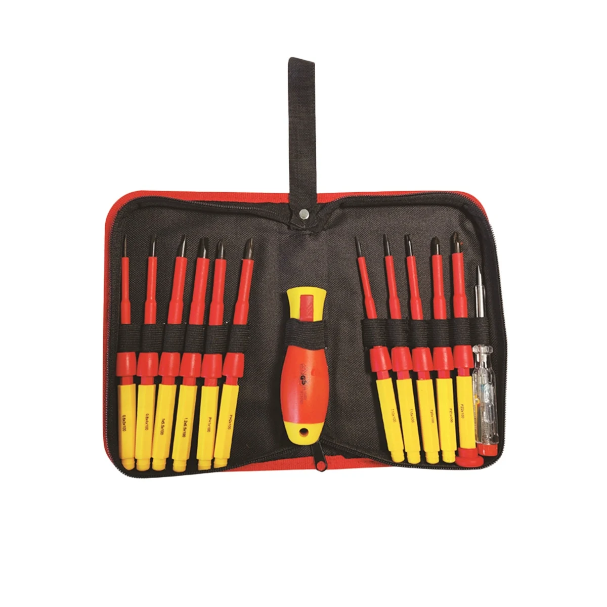 SFREYA S675‑13 13Pcs Insulated Precision Screwdriver Set,Includes Multi‑Type Screwdrivers,for Electrician Electrical Maintenance