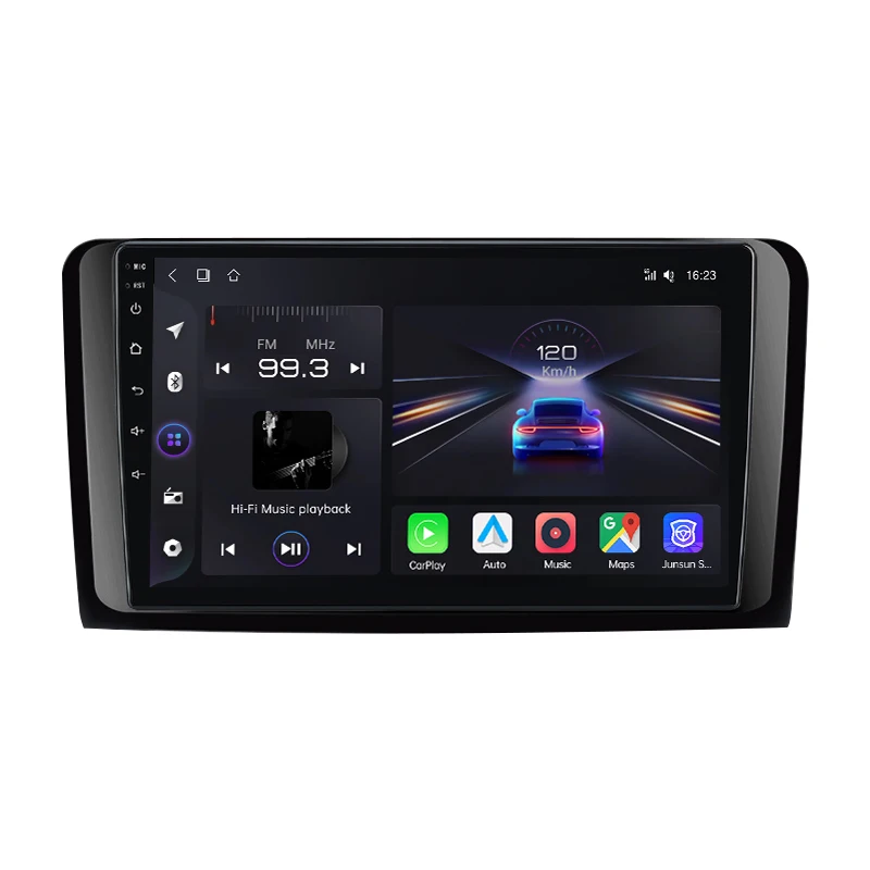 Junsun Radio VozAI für Benz M-Klasse W164 GL-Klasse X164 ML GL Kabelloses CarPlay AndroidAuto Autoradio 2DIN mit BT DAB+ GPS RDS