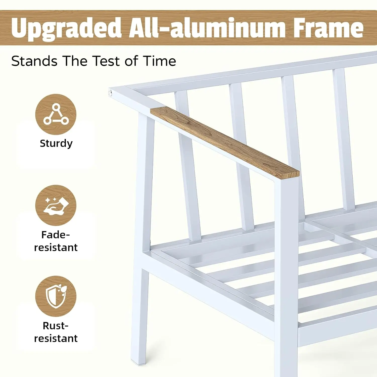 Aluminum Patio Sofa Set 5 Piece Outdoor Conversation 5