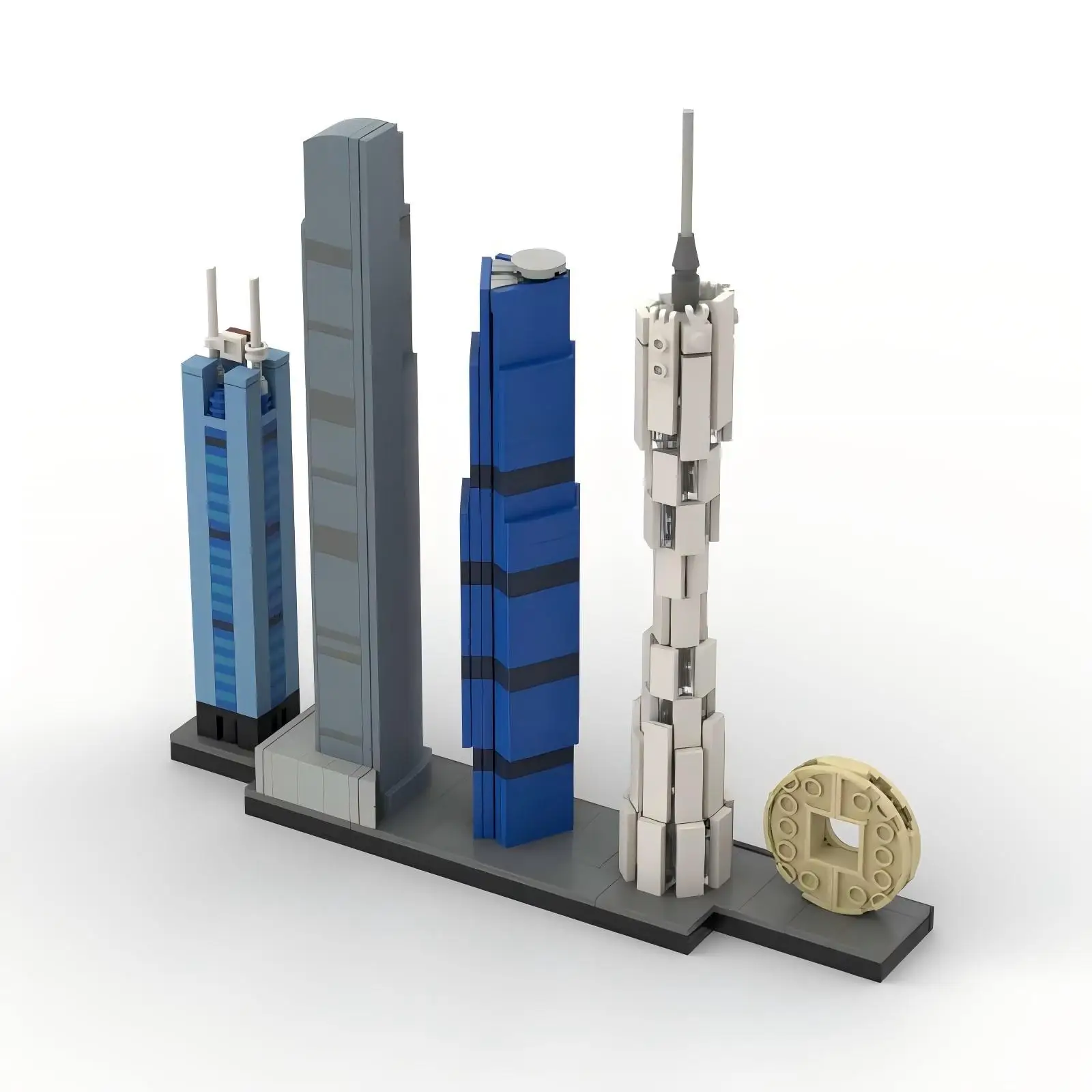 MOC-arquitectura de punto de referencia de ciudad famosa, vista a la calle, horizonte de Guangzhou, modelo de bloques de construcción, rompecabezas para niños, juguetes, regalo de colección para adultos