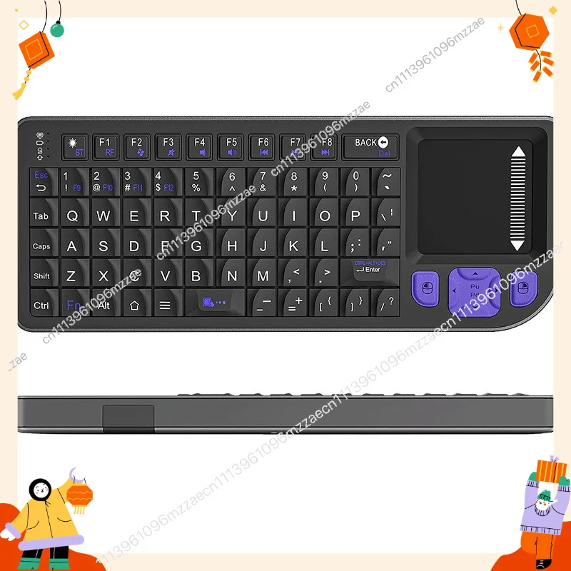 Bluetooth Mini Keyboard Aluminum Alloy 2.4G Mobile Phone Tablet Backlit Keypad